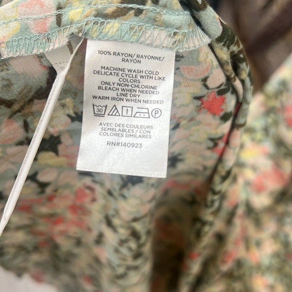 Loft Multicolor Floral Short Sleeve Summer Sundress Midi Dress size 10 - Picture 6 of 14